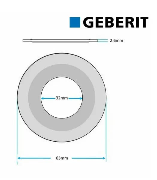 Уплотнительная прокладка для сливного механизма Geberit 63х32 мм GEBERIT 816.418.00.1