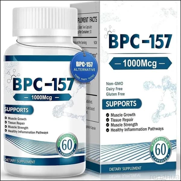 Эксклюзивные капсулы BPC157 с инновационным пептидом, 60 штук, безглютеновая формула для восстановления после тренировок и поддержки мышц