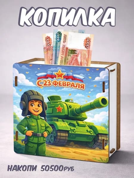 Копилка деревянная подарок на день рождения