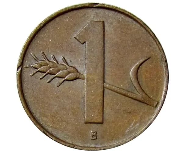 Монета Швейцарии 1 раппен 1959