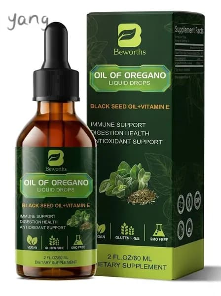 Масло орегано 60 мл пищевое натуральное 80% карвакрол капли душицы Oregano Oil для иммунитета и пищеварения