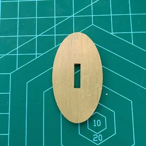 Больстер из латуни для ножа толщина 3 мм, длина45mm,паз 3мм арт. Я-04