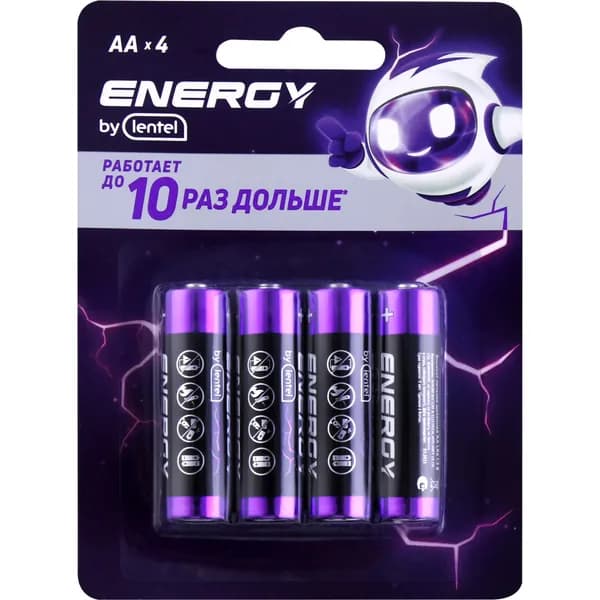 Элемент питания ENERGY BY LENTEL Alkaline battery AA LR6-4B (Китай)