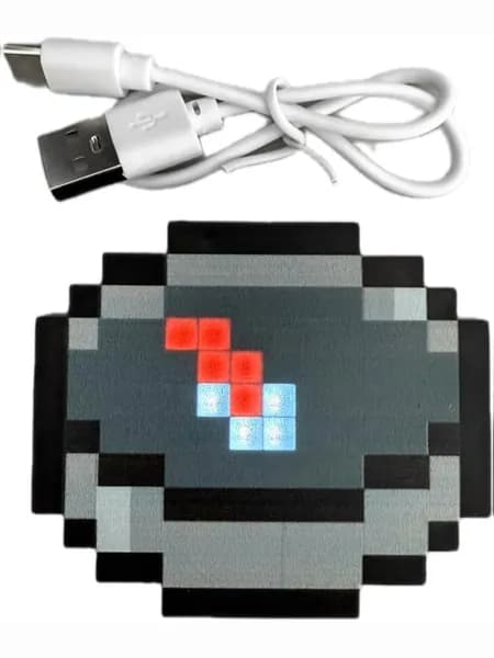Подвеска-компас Minecraft (MC) для рюкзака, светящийся, детский, в стиле Lego 1 шт