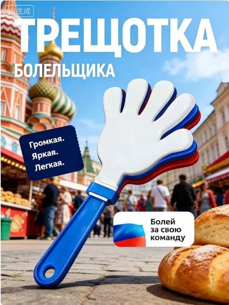 Ладошка трещетка болельщика