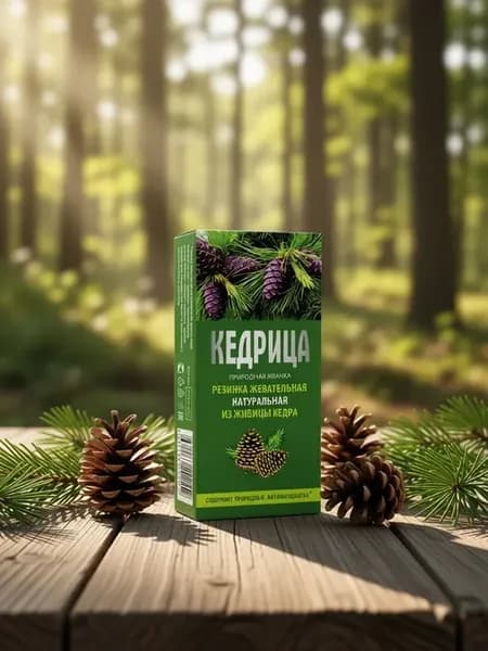 Смолка жевательная Кедрица 4 шт в упаковке