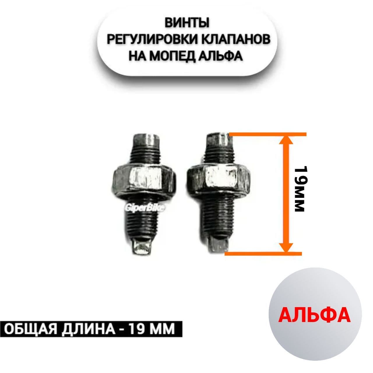 Болт регулировки клапанов (2шт) Альфа