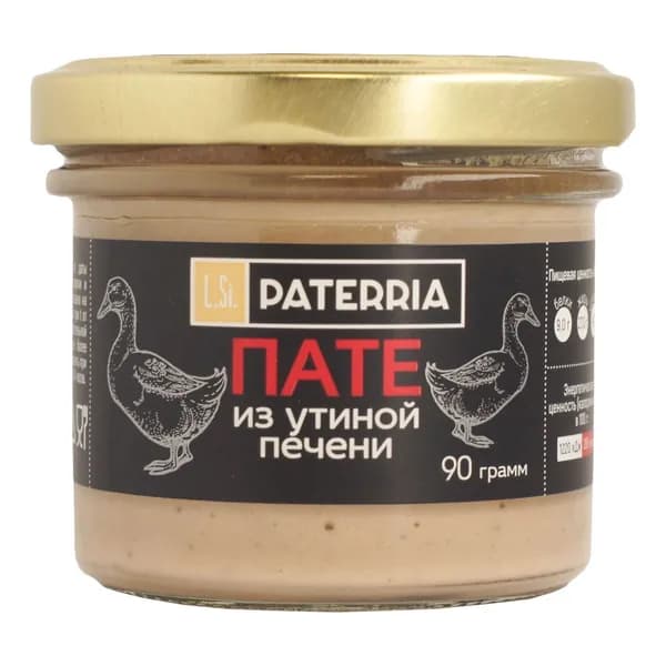 Пате Paterria из утиной печени 90 г