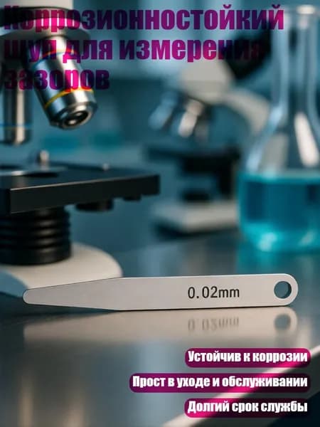 Коррозионностойкий щуп для измерения зазоров, Толщина 0,02 мм