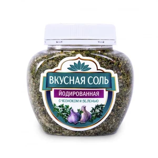 Соль Иодированная "Вкусная" с чесноком и зеленью 400гр/4уп