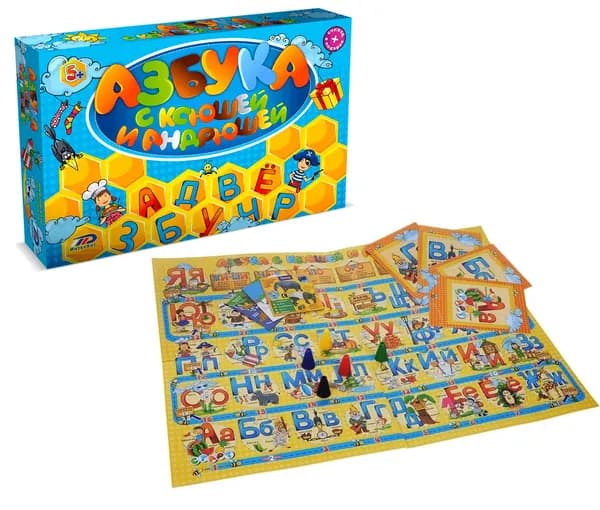 Игра настольная "Азбука с Ксюшей и Андрюшей"