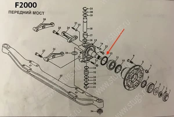 Сальник передней ступицы F3000 113х140х12 LEO 06.56279.0340