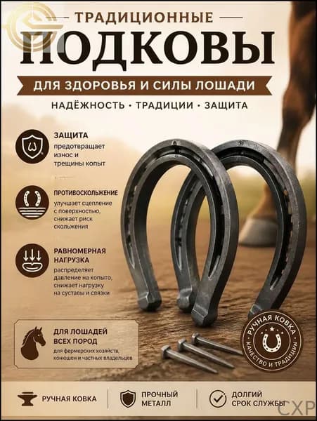 Подковы для лошадей, кованые стальные-комплект 2 штуки , для защиты копыт и верховой езды., 8*10см-защита копыт, для верховой езды и конного спорта
