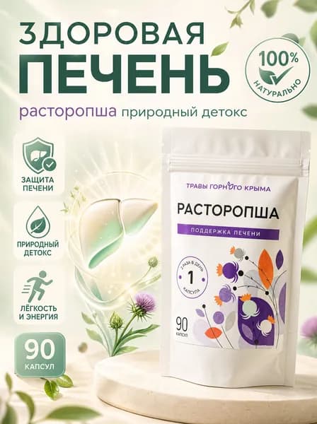 Расторопша Травы Горного Крыма, 90 капсул