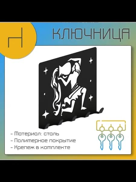 Ключница на стену в прихожую Знаки Зодиака Водолей