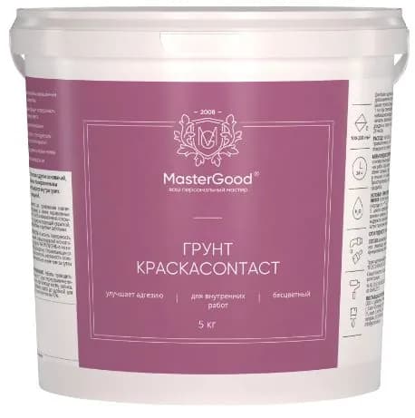 GOOD MASTER Contact Грунт краска готовый раствор для внутренних работ белый (5кг)