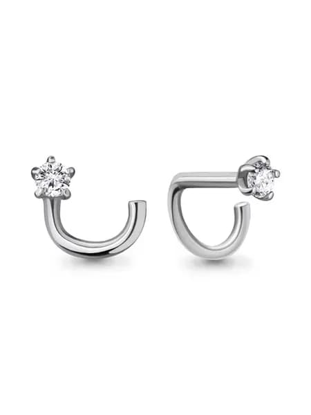 Серебряный пирсинг в нос 925 пробы