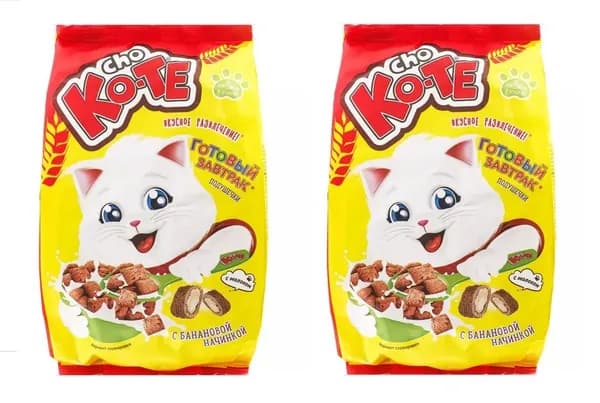 CHO KO-TE Подушечки с бананом, 250 гр - 2 штуки