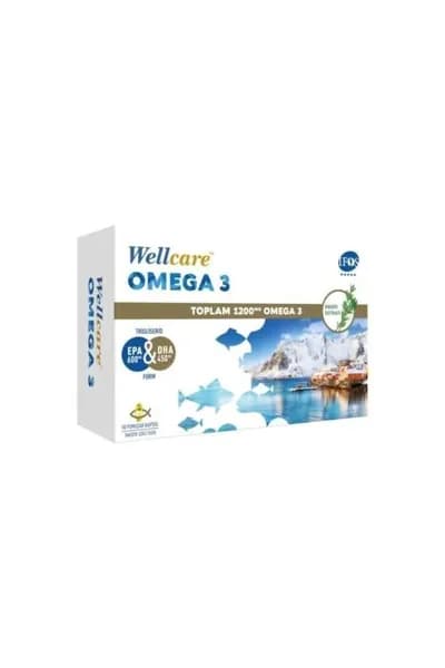 Wellcare Омега-3 Рыбий жир 1200 мг 30 капсул