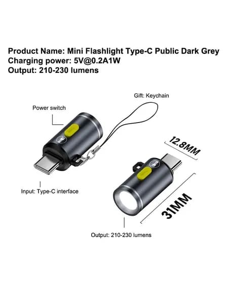 Мини-фонарик Type-c revolution