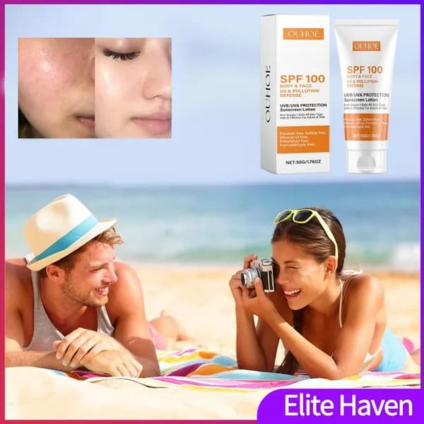 Солнцезащитный крем SPF 100 для лица и тела с защитой от UVA и UVB
