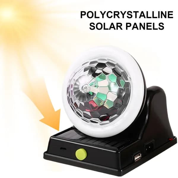 Солнечная LED-лампа-шар с RGB-подсветкой и датчиком движения, IP55