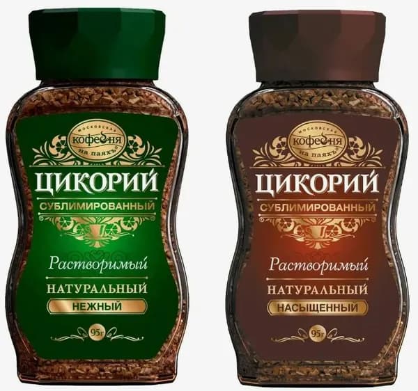 Цикорий Московская кофейня на паяхъ растворимый 2 вида (Насыщенный и Нежный) по 1 штуке каждого