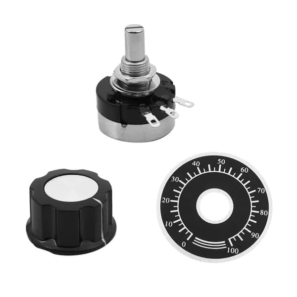 Потенциометр угольный поворотный с ручкой диаметра, RV24YN 20S B103 10K Ohm