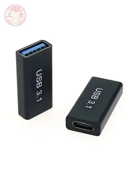Кабель для компьютерной периферии USB Type-C/USB Type-A, 0.02 м, черный матовый
