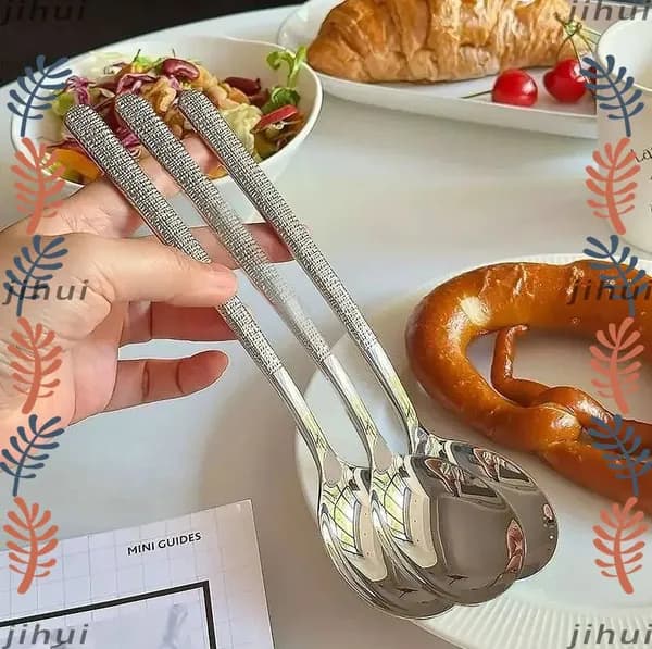 Ложка для салата 3 предм. серебристый