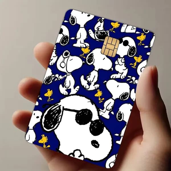 Снупи Мультфильм Snoopy Наклейки на банковские карты, антипыльная водостойкая универсальная