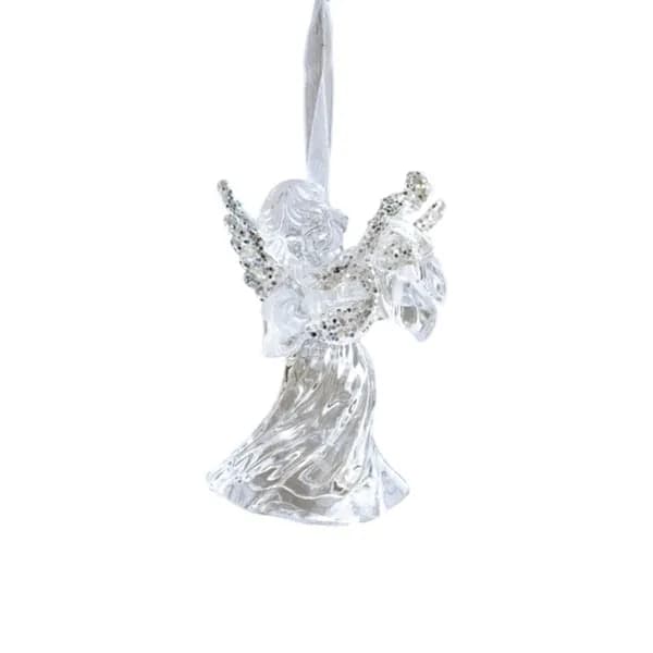 (1шт) Прозрачное акриловое украшение для Рождественской елки-Pipa Angel