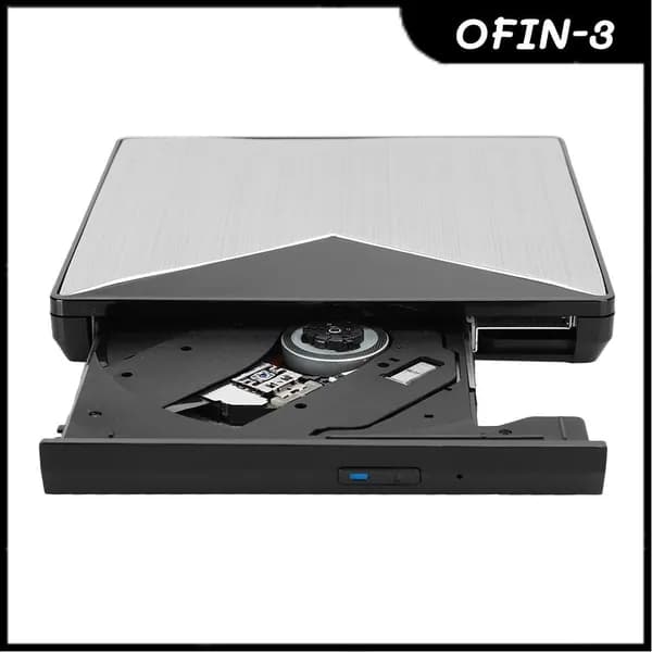 Алюминиевый внешний DVD-привод, компактный, USB 3.0, для быстрого чтения