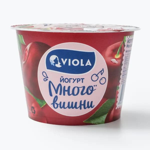 Йогурт с вишней 2,6% 180 г, Viola Very Berry