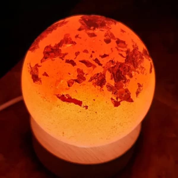 Силиконовая форма для эпоксидной смолы круглый шар с подставкой-светильником 60 мм