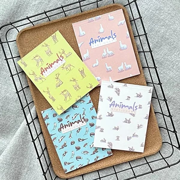 Блокноты для заметок Милые животные / Блокнот для записей в точку PAPPI STORE, 4 шт., А6, 40 листов