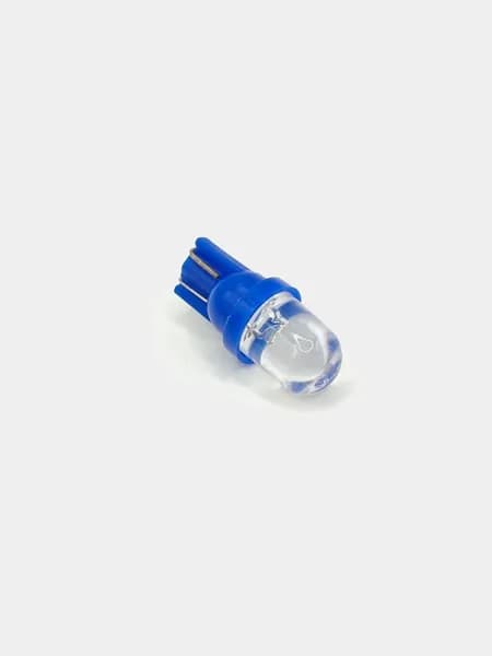 Лампа авто LED T10 10мм 12v 15гр синий