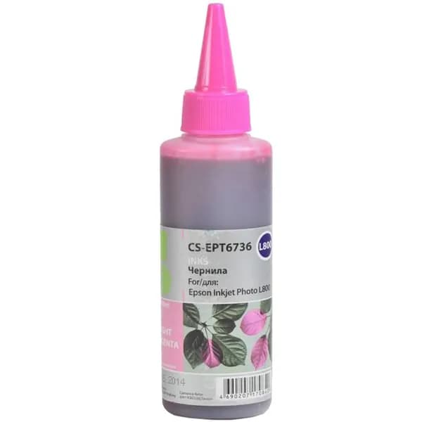 Чернила Cactus CS-EPT6736, светло-пурпурный, совместимые для Epson L800/L805/L810/L850/L1800