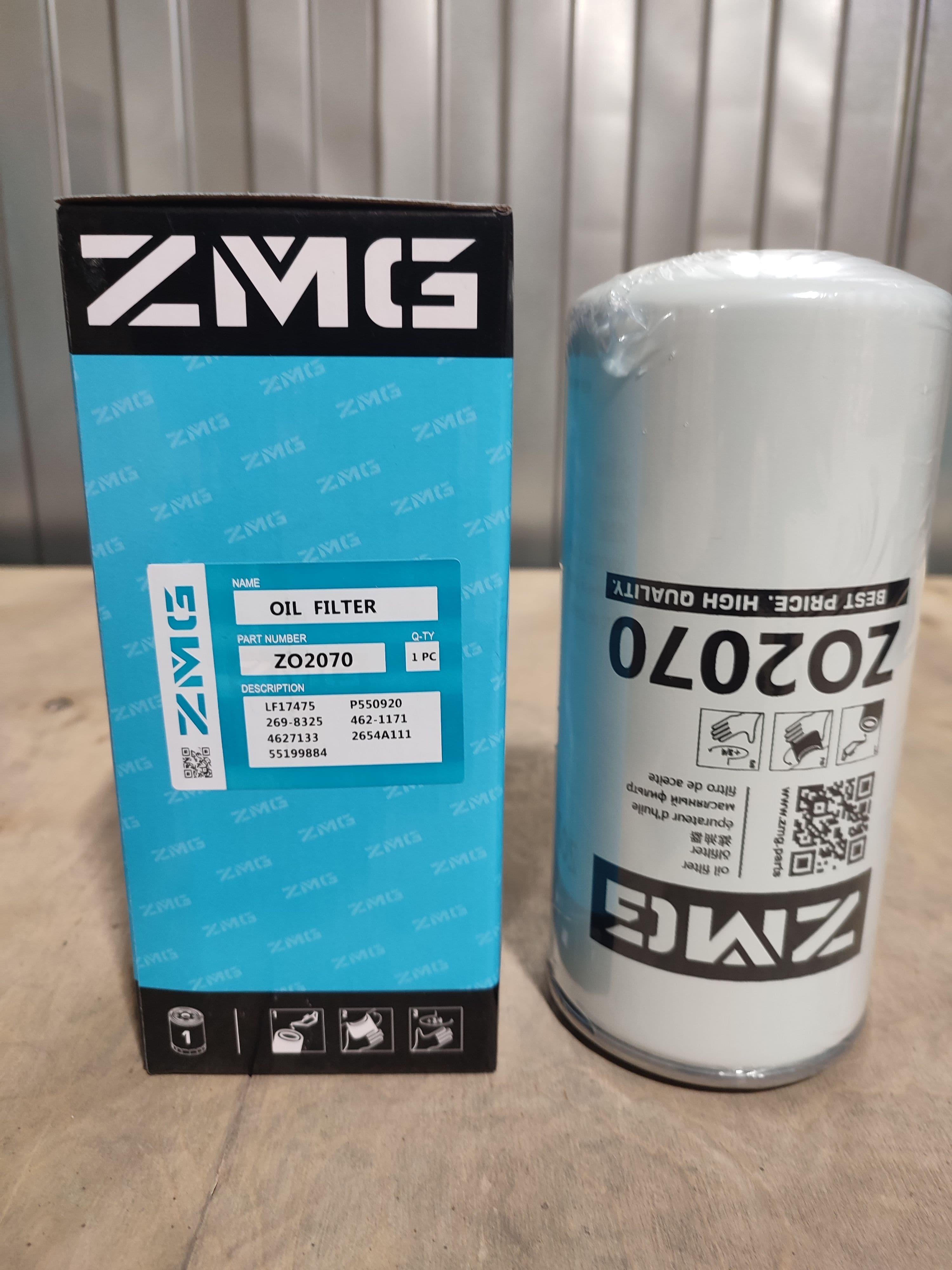Фильтр масляный ZMG ZO2070 (LF17475; P550920; 269-8325; CA2698325; 462-1171; C51070; SFO4111; ST13111) Caterpillar Doosan DAF