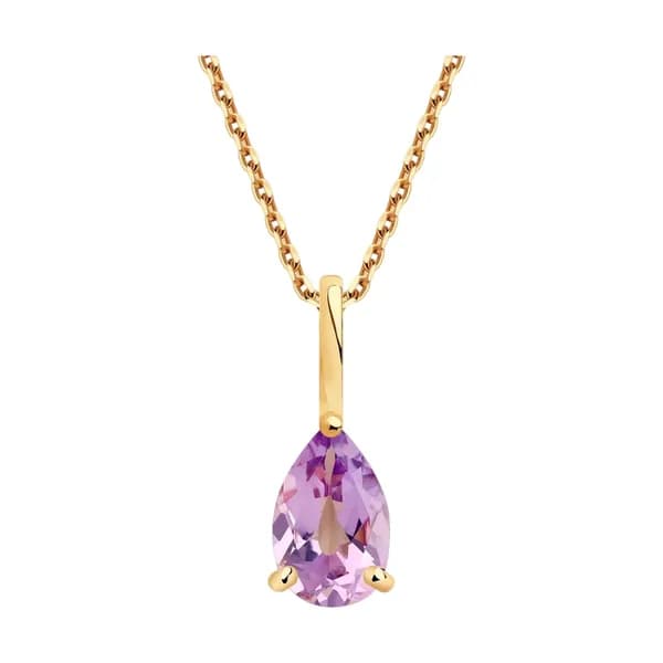 Золотая подвеска DIAMANT-ONLINE с аметистом 585 пробы