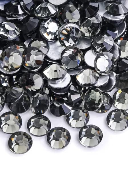 Black Diamond 1440 штук SS6 Стеклянные кристаллы, не горячефиксированные стразы, плоские камни для DIY-ногтевого искусства, декорирования ткани и одежды