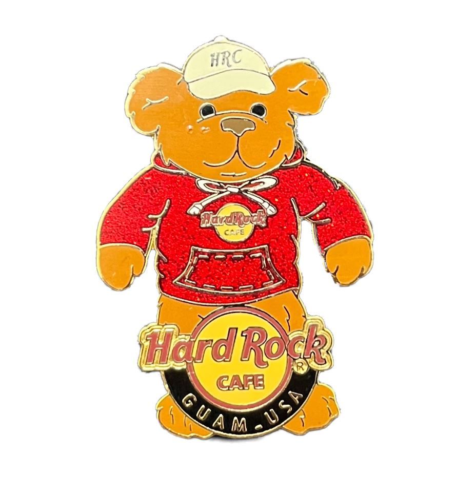 Значок Hard Rock Cafe Guam Teddy Bear in Red Sweater