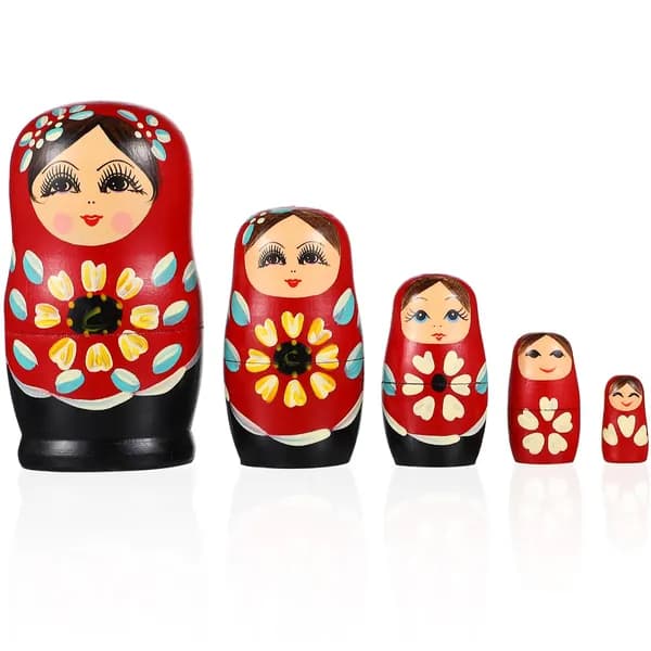 Традиционные Матрёшки Натуральное Дерево Украшение 11.5X6Cm