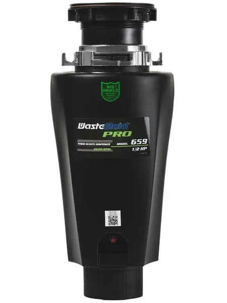Измельчитель пищевых отходов Waste Maid Pro WMP-659, 2600 об/мин, для раковины, противомикробное покрытие, автоотключение при заклинивании, проталкиватель в комплекте