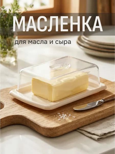 Масленка для сливочного масла и сыра с крышкой