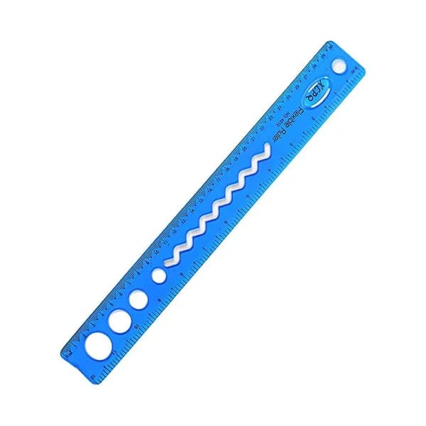 Ученическая линейка 30 см / гибкая и устойчивая к поломкам, поддерживает как сантиметры, так и дюймы / подходит для различных случаев