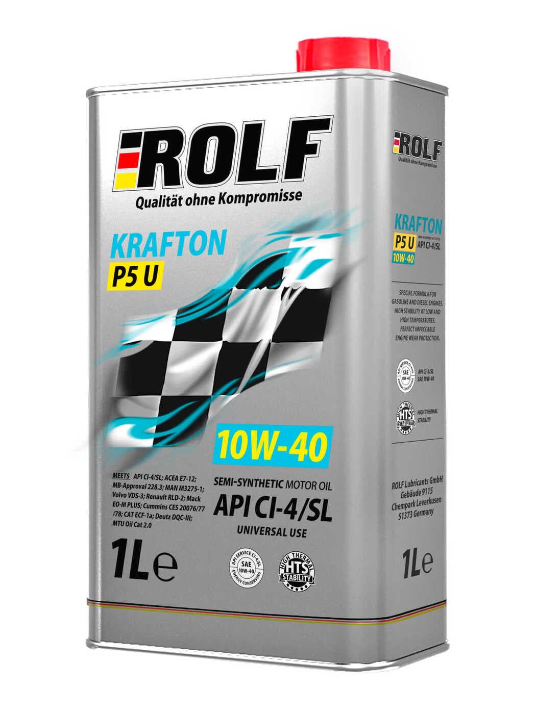 ROLF P5 U 10W-40 Масло моторное, Полусинтетическое, 1 л