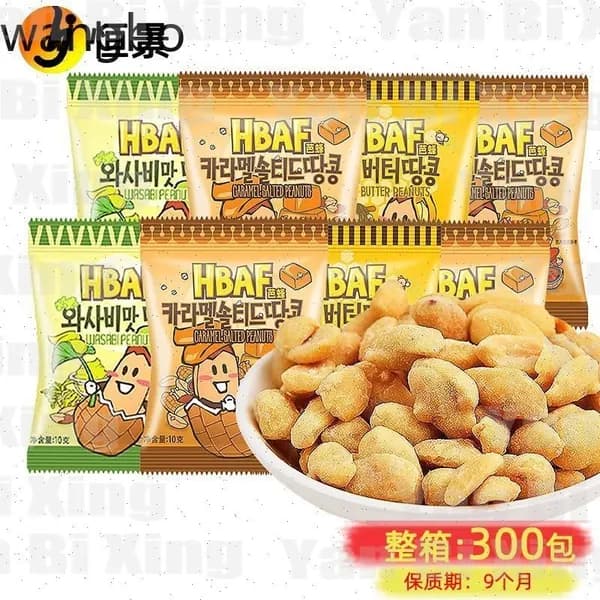 HBAF арахис в медово-сливочном соусе и карамели с горчицей 250г