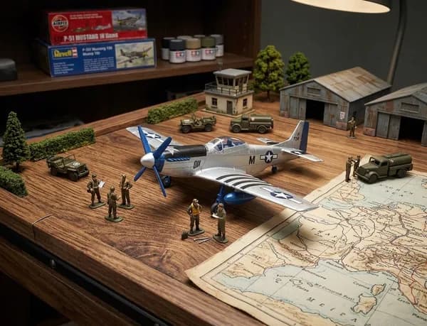 Цветная сборная модель самолета MUSTANG P-51D Fighter 4D 1:48 Белая раскраска