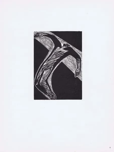 Смерть Напалиса. Стасис Красаускас. Антикварная цинкография. СССР, 1966 год